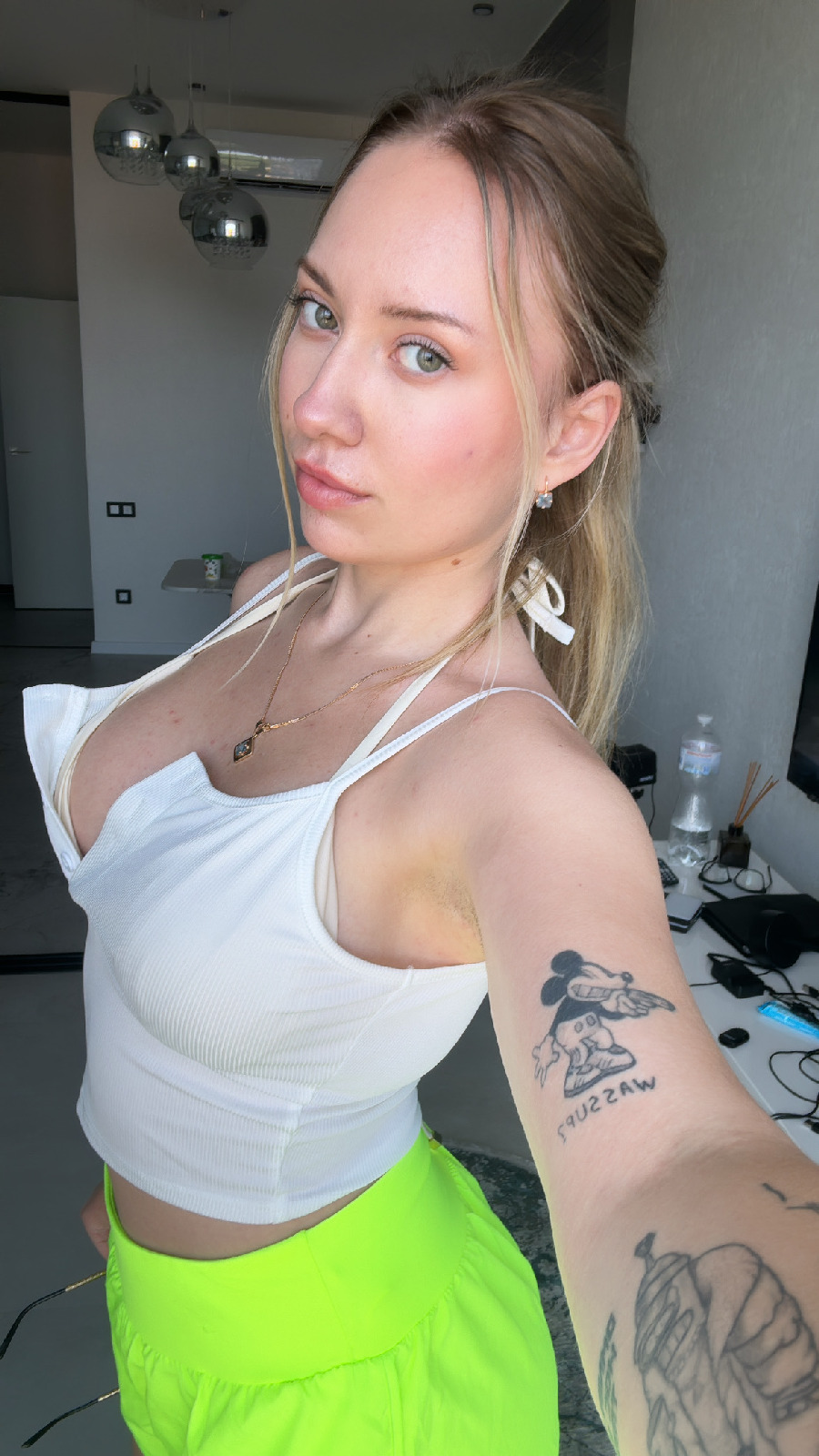 KateV in her underwear in Ahmedabad